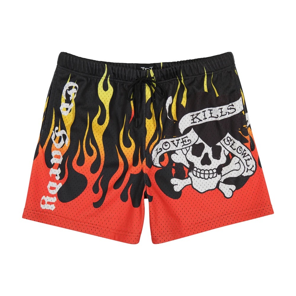 ED HARDY FIRE LKS SKULL MENS SHORT